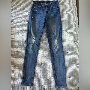 Rockstar High Rise Skinny Straight Jeans